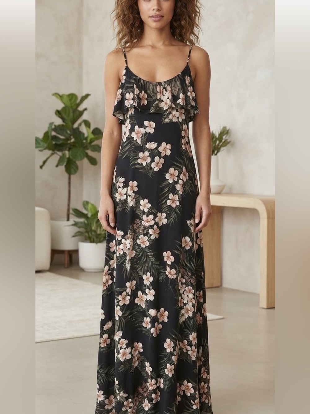 Chaser Floral Maxi Dress nwt